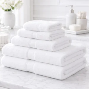 Luxury White Face & Hand Towels for Hotels & Spas